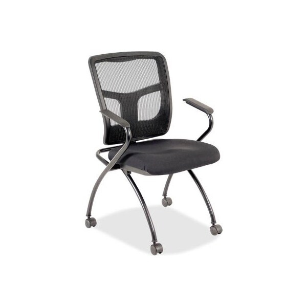 Lorell Lorell Mesh-Back Guest Chair, LLR84374, Black, Set of 2 LLR84374 - main